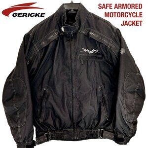 Hein Gericke Safe Armored Motorcycle Jacket Men's Large padded Black Vintage